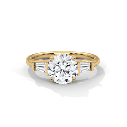 Splender Baguette Three-Stone Diamond Ring