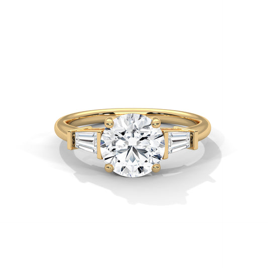 Splender Baguette Three-Stone Diamond Ring