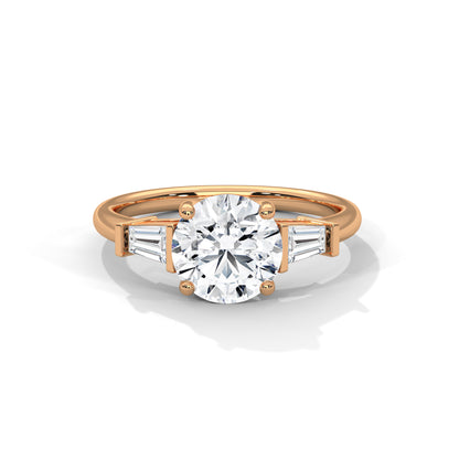 Splender Baguette Three-Stone Diamond Ring