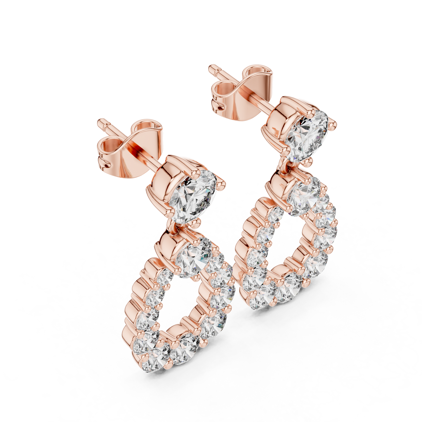 Aurielle Halo - The Circle of Light Diamond Earrings