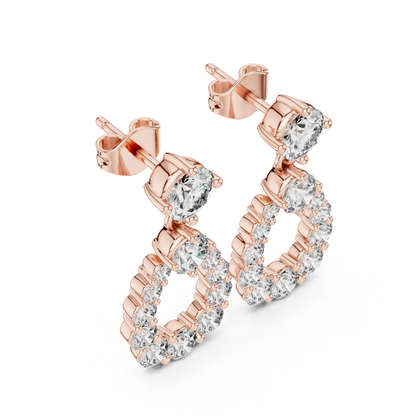 Aurielle Halo - The Circle of Light Diamond Earrings