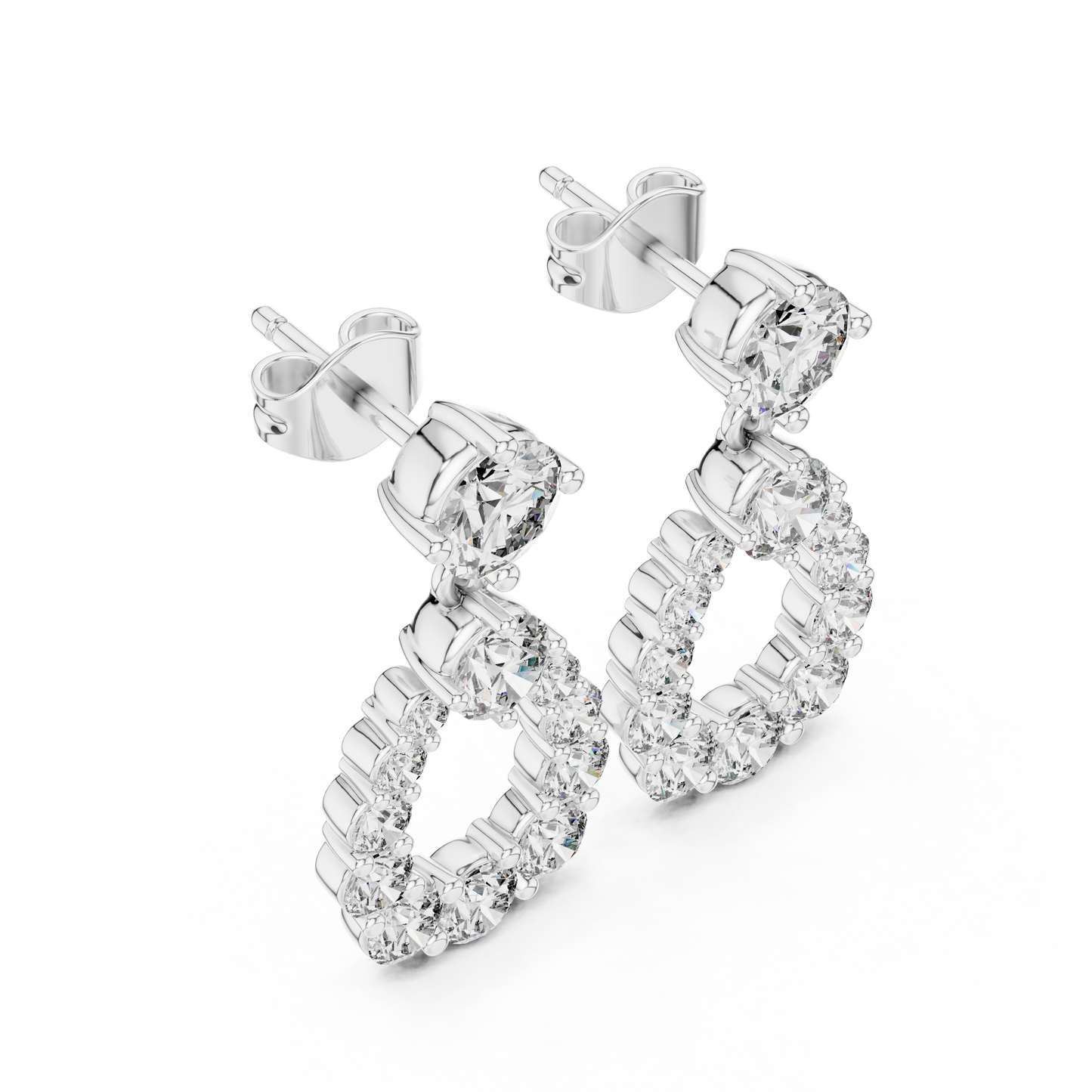Aurielle Halo - The Circle of Light Diamond Earrings