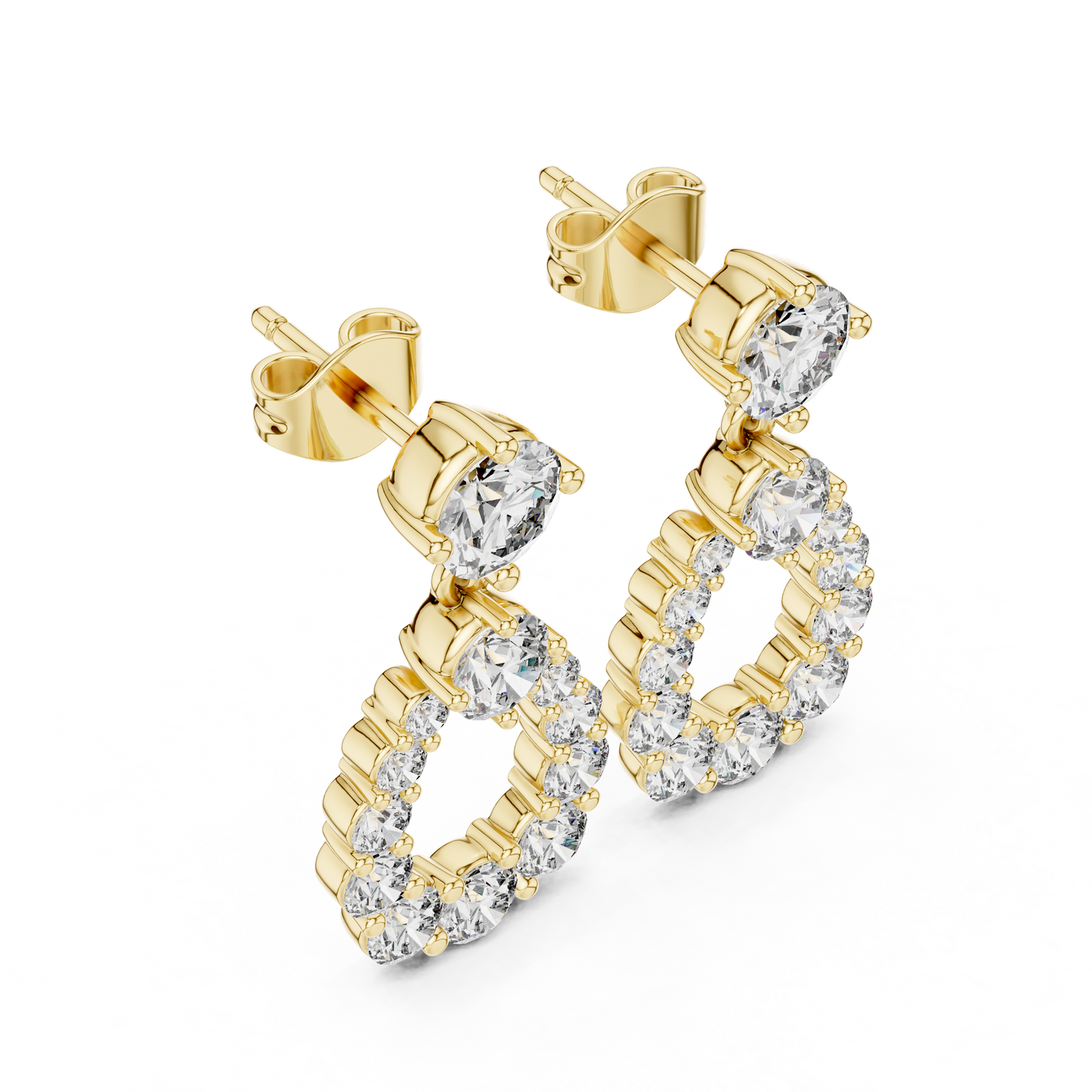 Aurielle Halo - The Circle of Light Diamond Earrings
