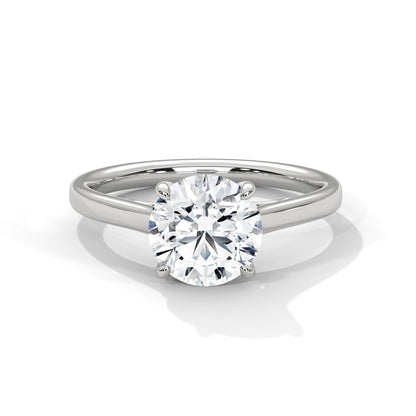 Lustrous Clarity – Classic Diamond Solitaire Ring