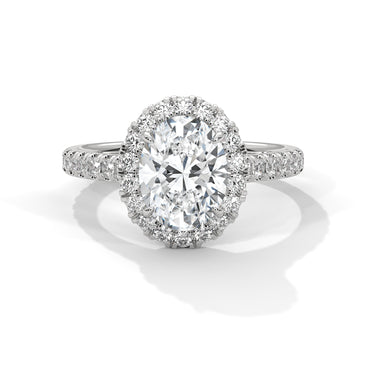 Regal Halo Oval-Cut Diamond Ring