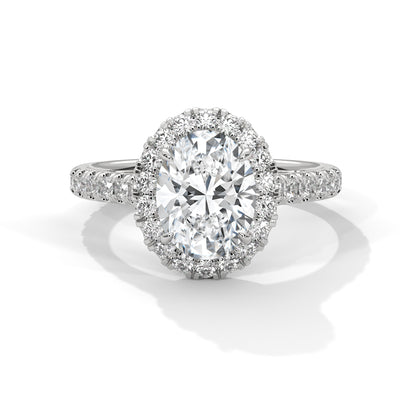Regal Halo Oval-Cut Diamond Ring