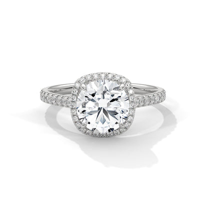 Whispering Pearl Solitaire Ring