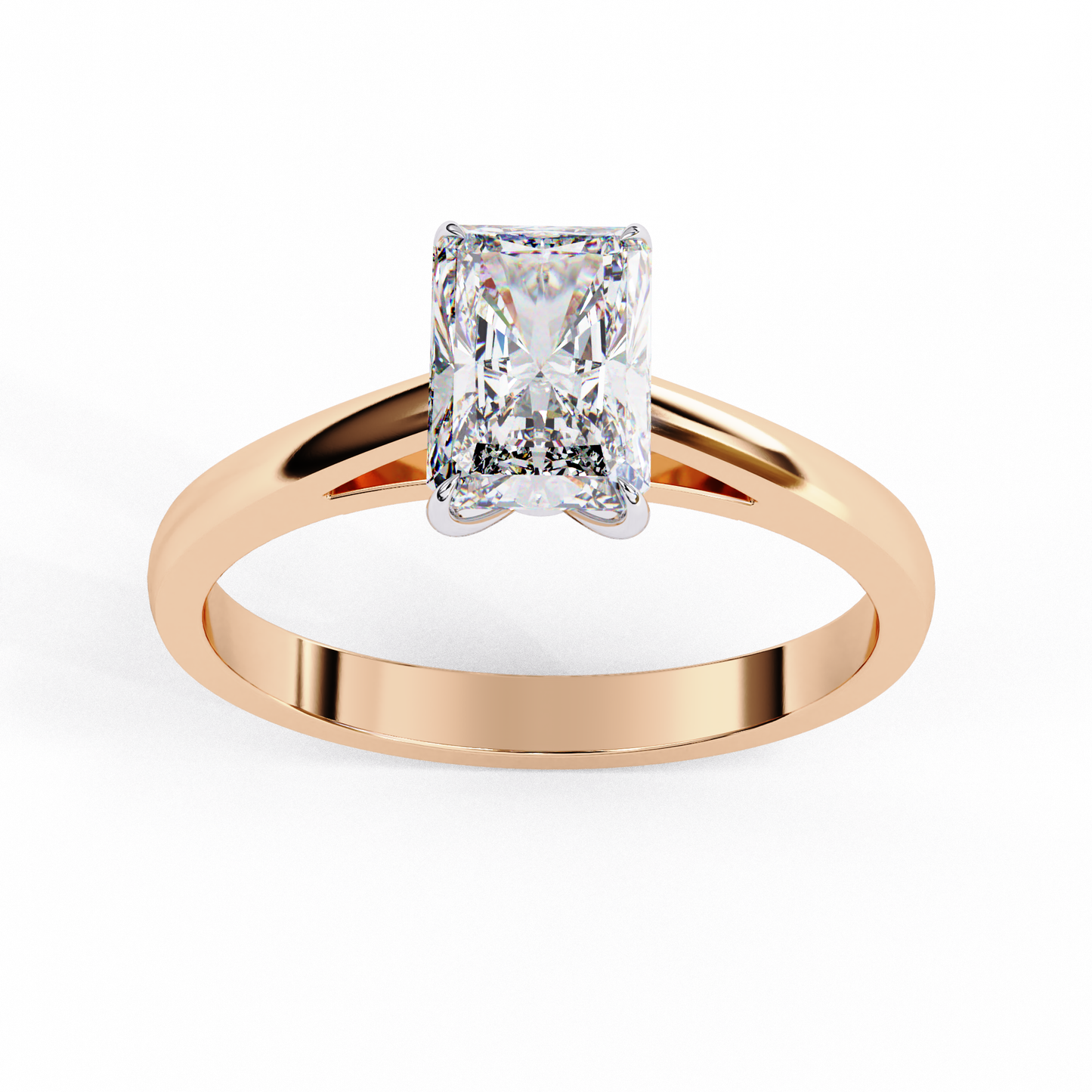 Velluta Sorella Radiant Solitaire Ring