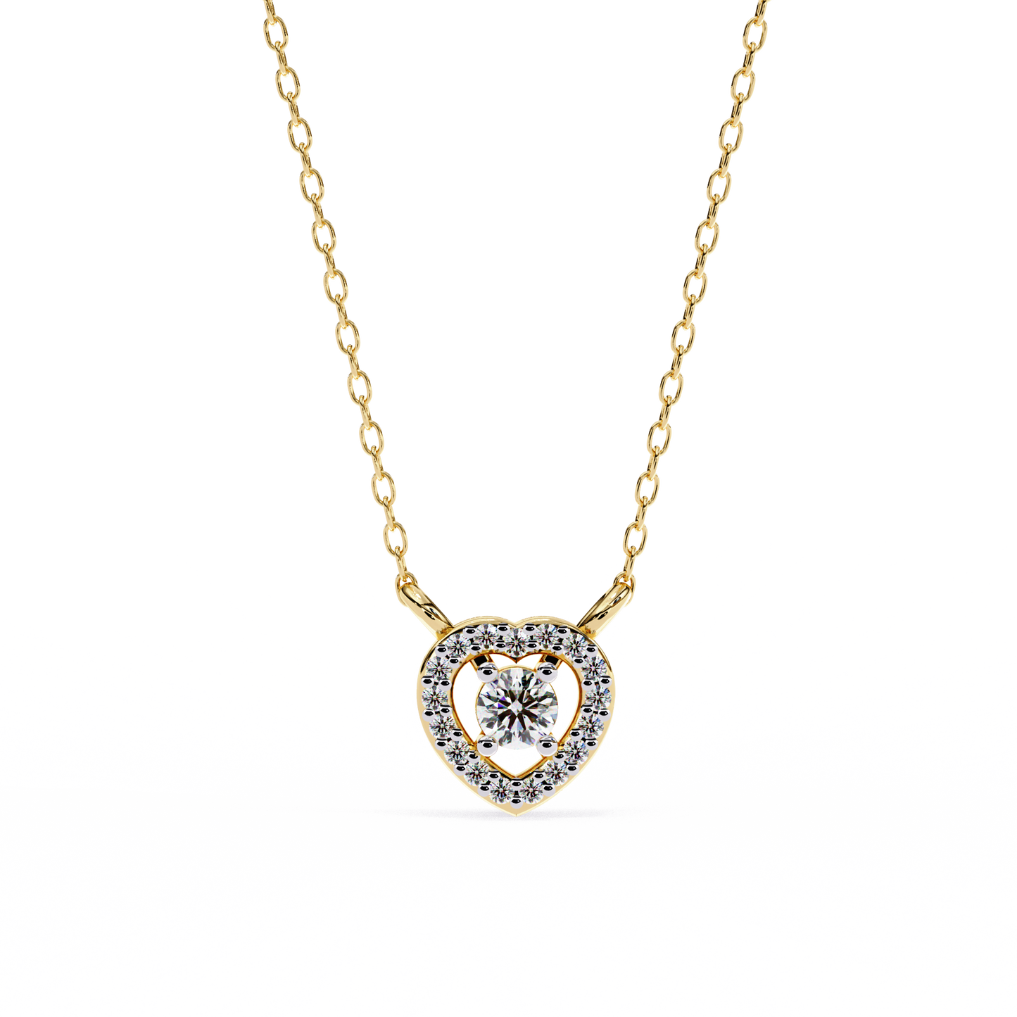 Evelisse Twirl Heart Shaped Diamond Pendant