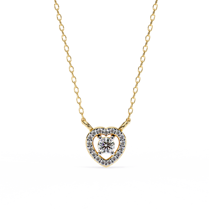 Evelisse Twirl Heart Shaped Diamond Pendant
