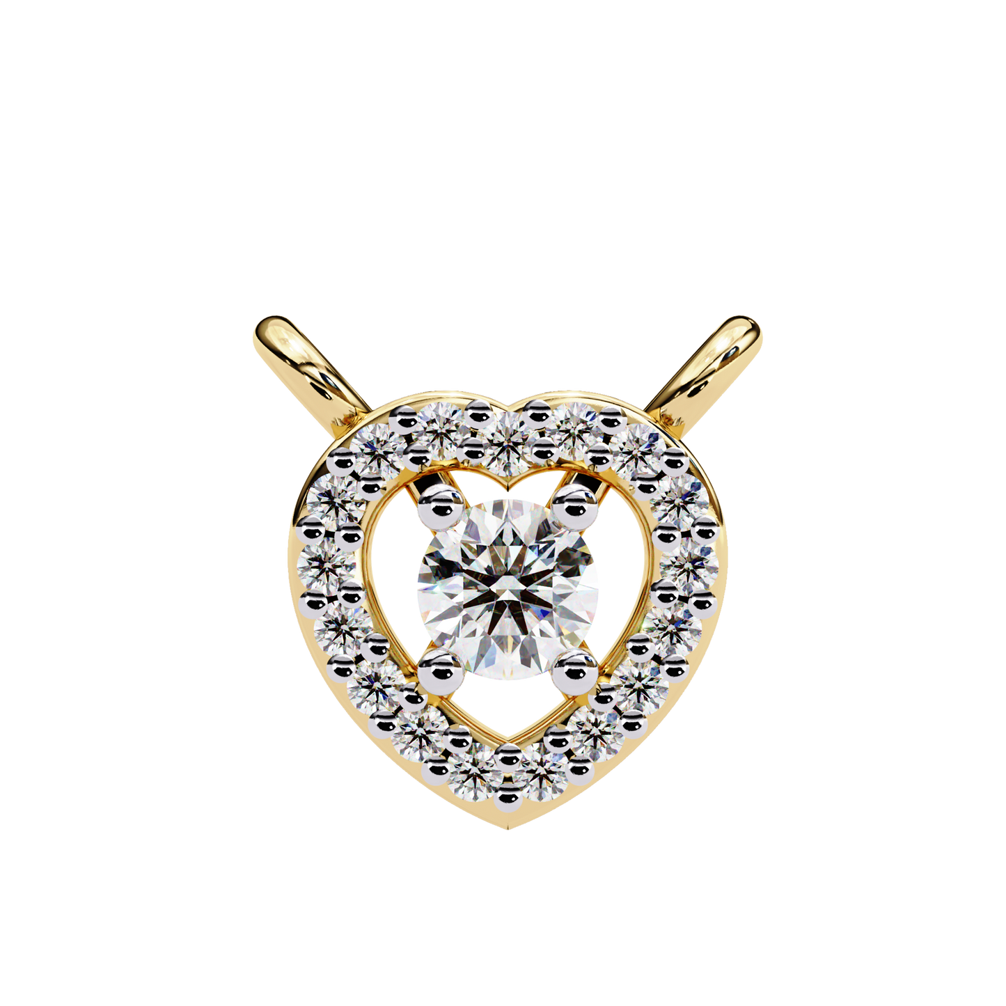 Evelisse Twirl Heart Shaped Diamond Pendant