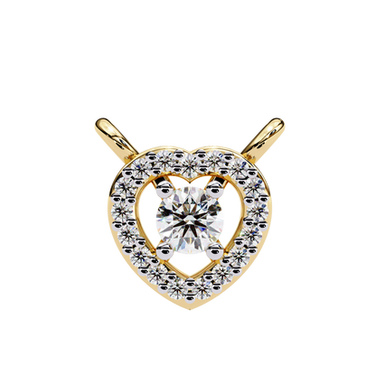 Evelisse Twirl Heart Shaped Diamond Pendant