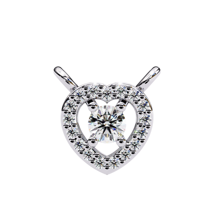 Evelisse Twirl Heart Shaped Diamond Pendant