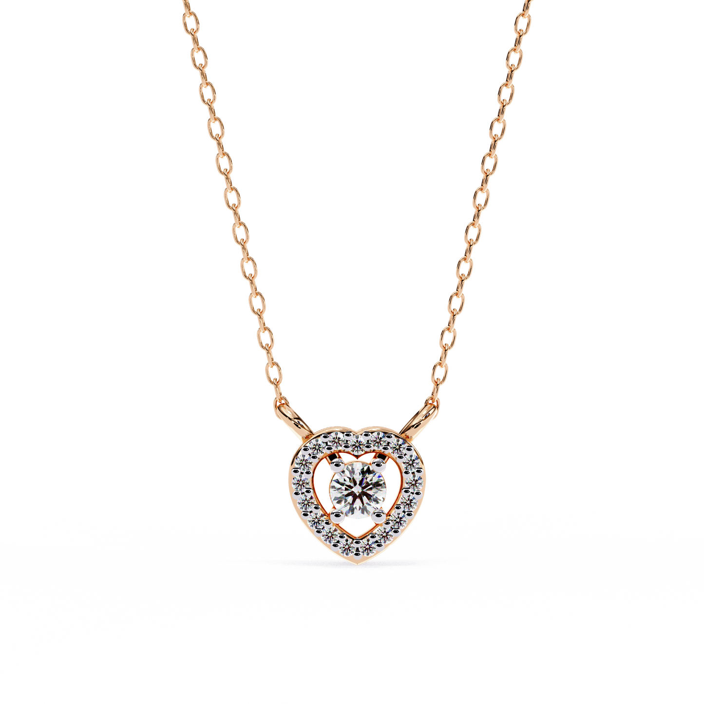 Evelisse Twirl Heart Shaped Diamond Pendant