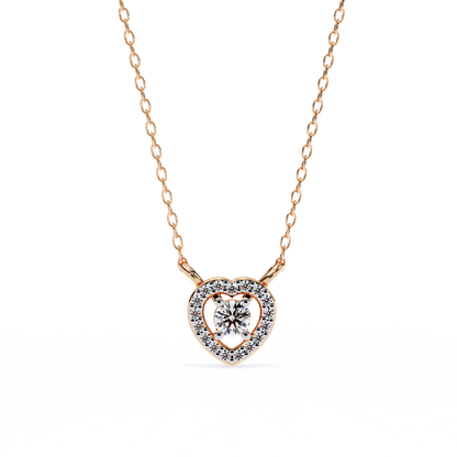 Evelisse Twirl Heart Shaped Diamond Pendant