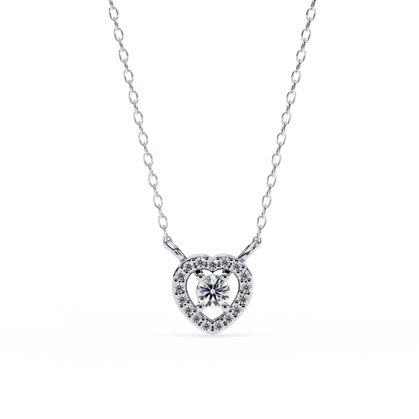 Evelisse Twirl Heart Shaped Diamond Pendant