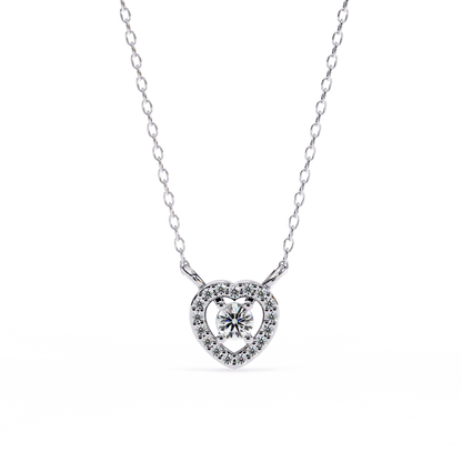 Evelisse Twirl Heart Shaped Diamond Pendant