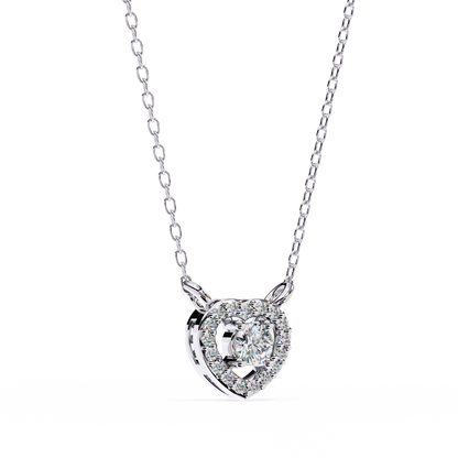 Evelisse Twirl Heart Shaped Diamond Pendant