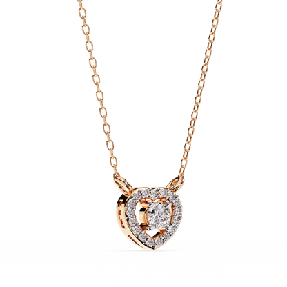 Evelisse Twirl Heart Shaped Diamond Pendant