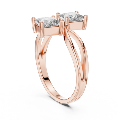 Duoré Dual Solitaire Ring
