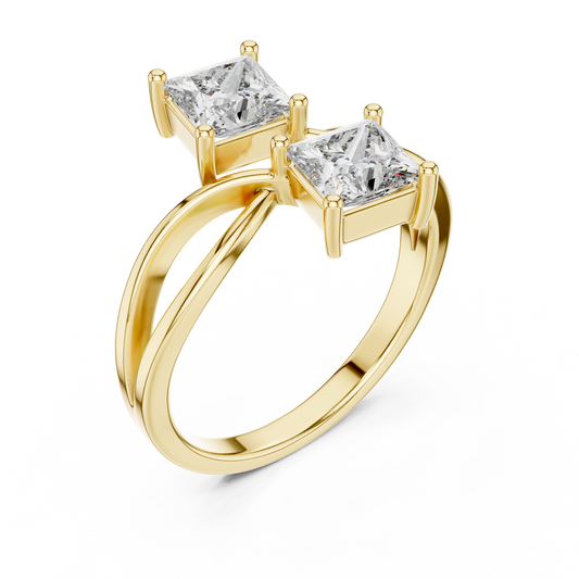 Duoré Dual Solitaire Ring