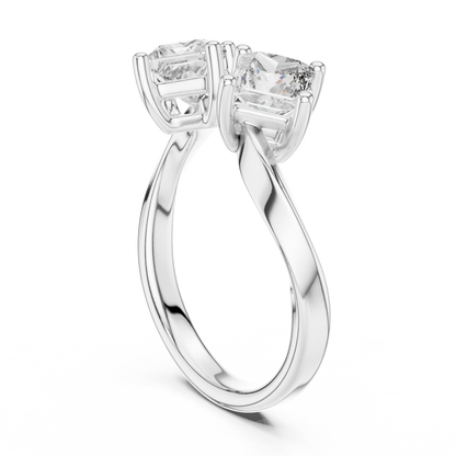 Entrelacé Dual Solitaire Ring