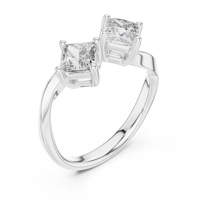 Entrelacé Dual Solitaire Ring
