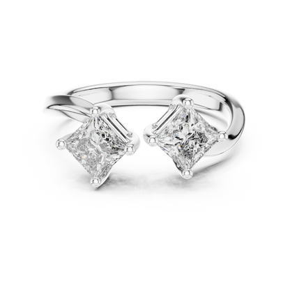Entrelacé Dual Solitaire Ring