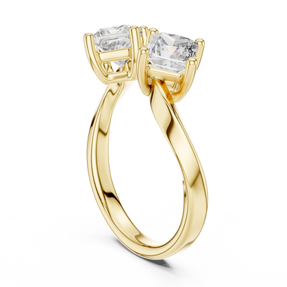 Entrelacé Dual Solitaire Ring