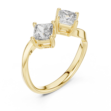 Entrelacé Dual Solitaire Ring
