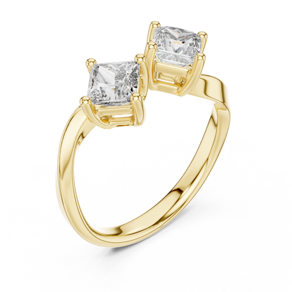 Entrelacé Dual Solitaire Ring