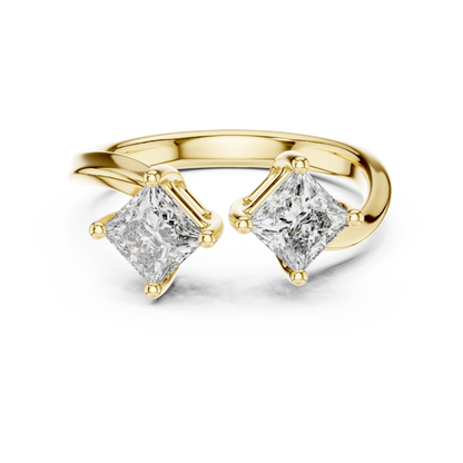 Entrelacé Dual Solitaire Ring