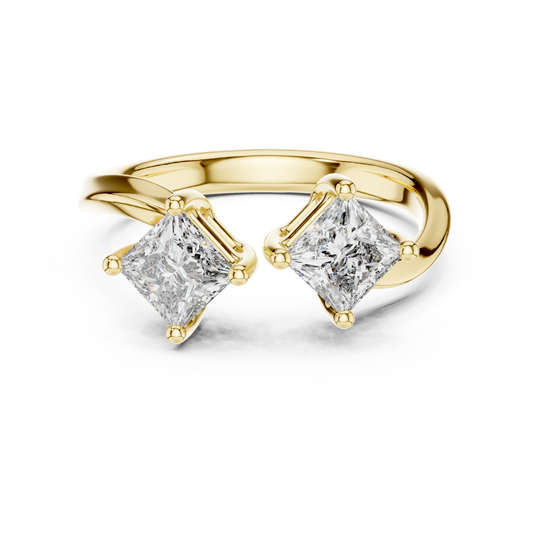 Entrelacé Dual Solitaire Ring