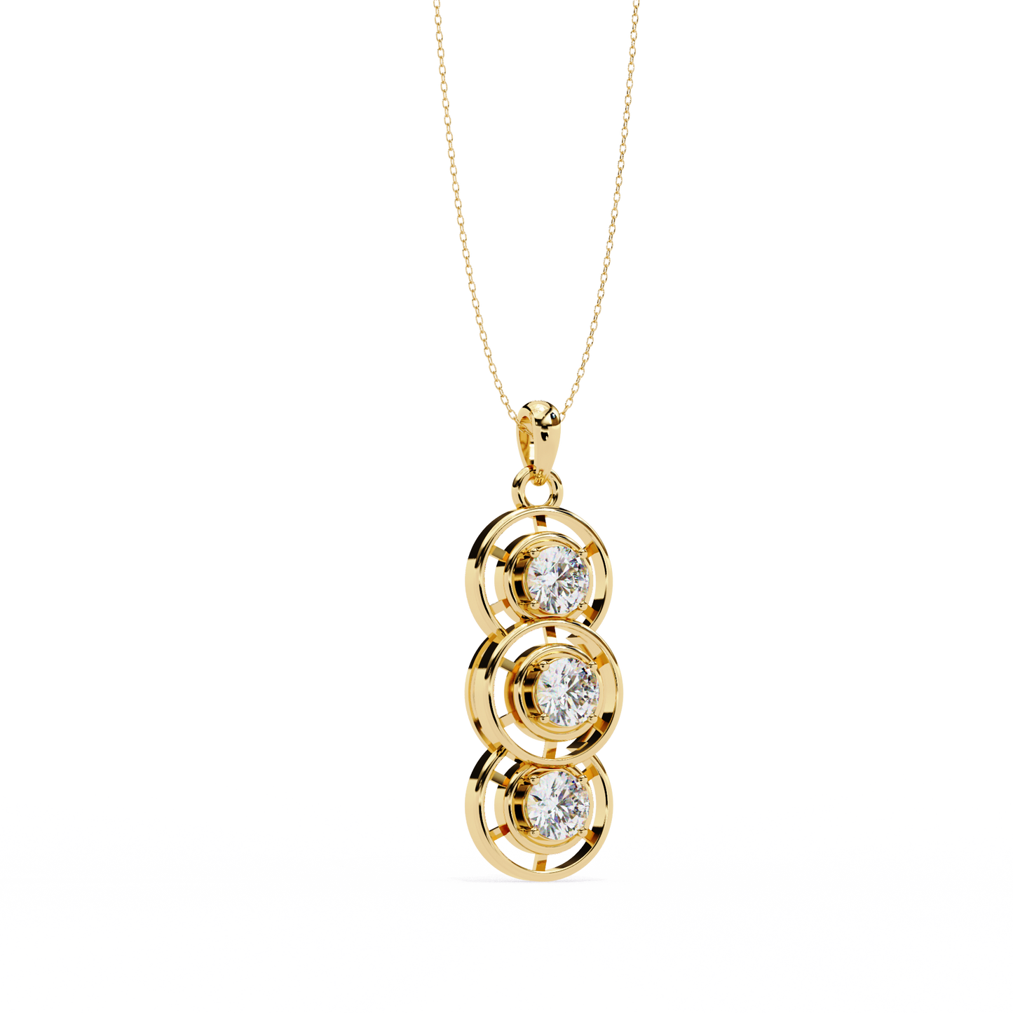 Vionette Cluster Diamond Pendant