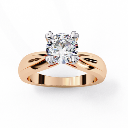 Amora D’Elise Round Solitaire Ring