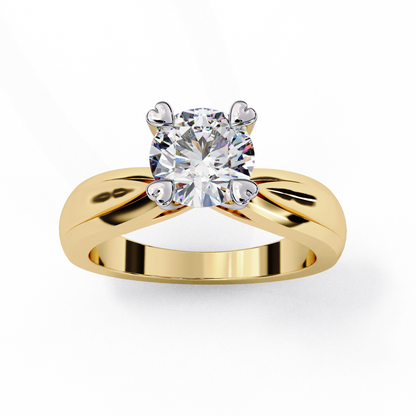 Amora D’Elise Round Solitaire Ring