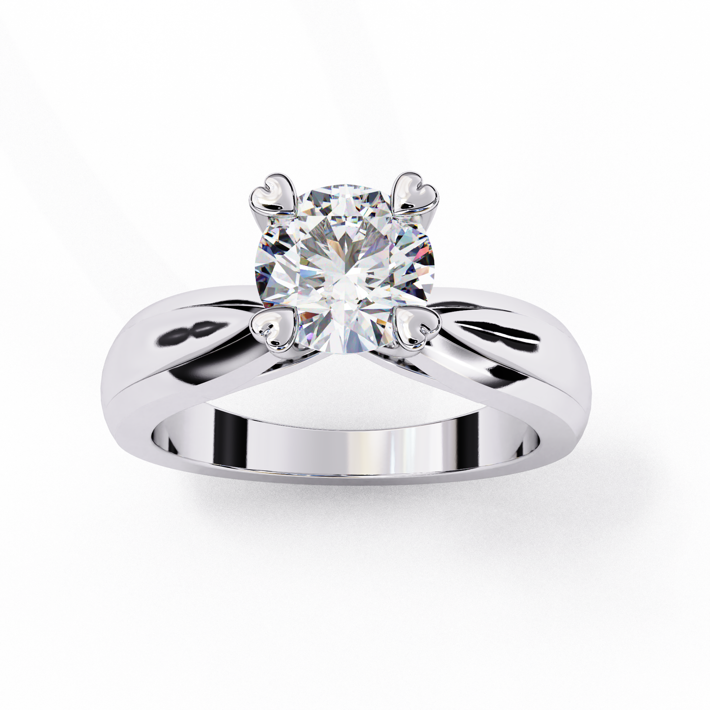 Amora D’Elise Round Solitaire Ring
