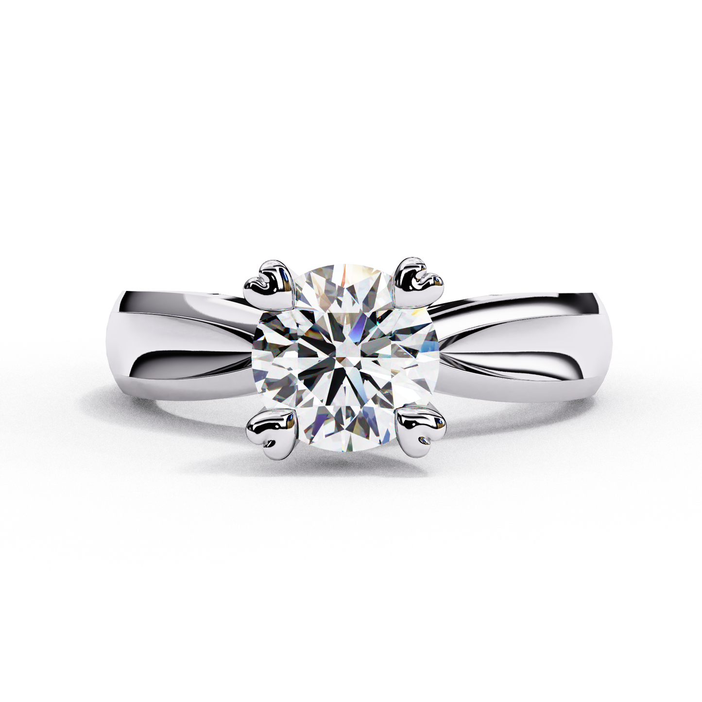 Amora D’Elise Round Solitaire Ring