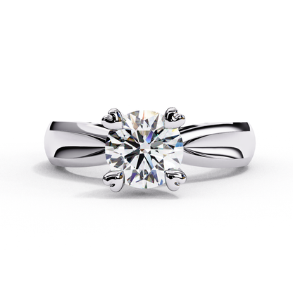 Amora D’Elise Round Solitaire Ring
