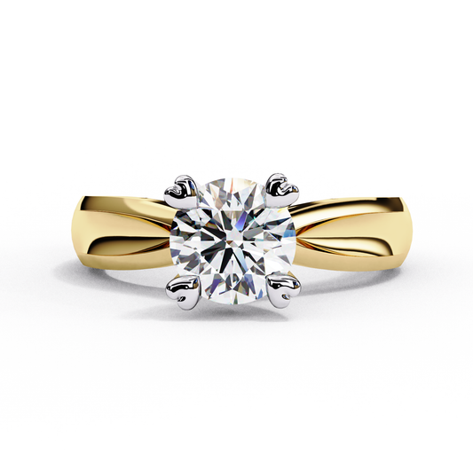 Amora D’Elise Round Solitaire Ring