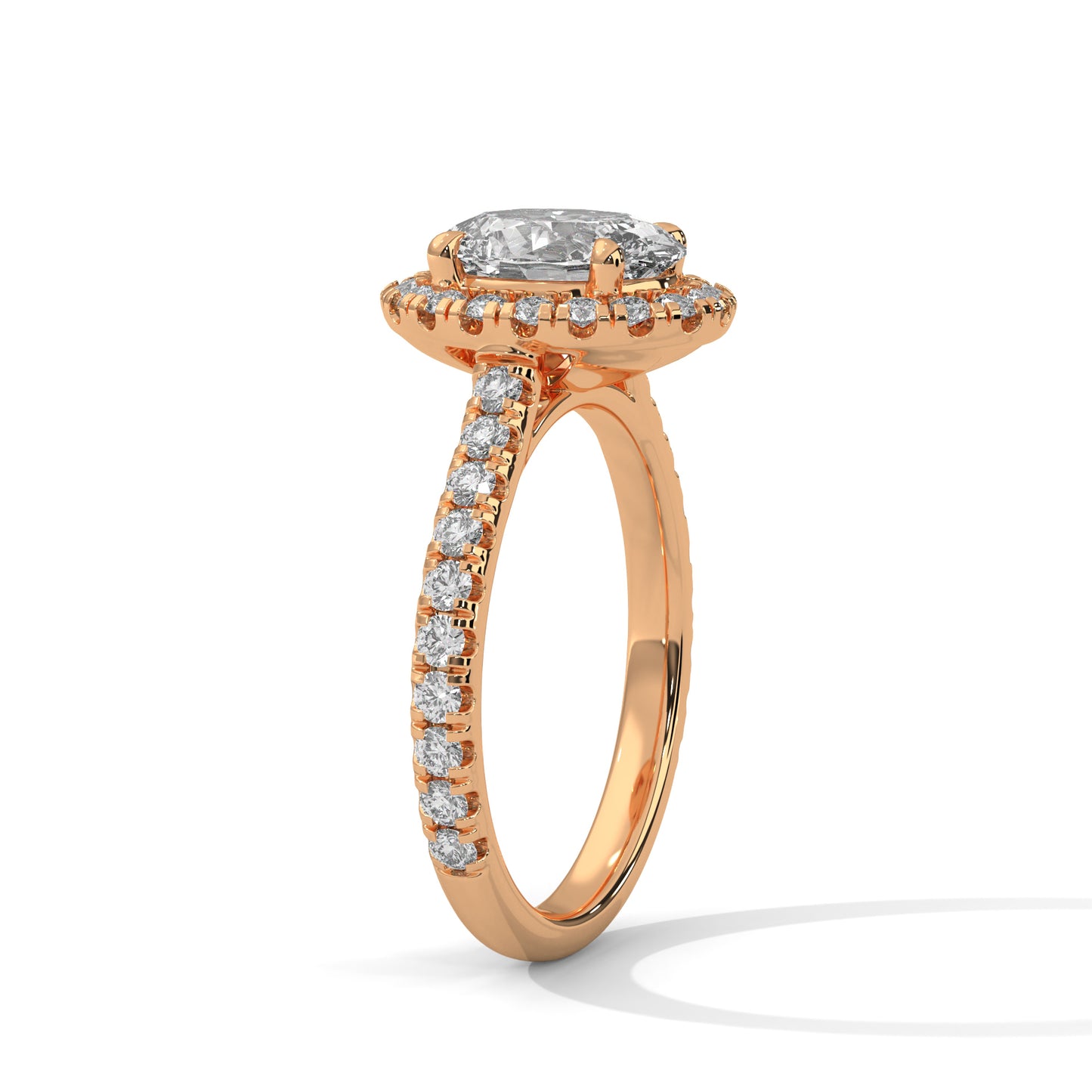 Regal Halo Oval-Cut Diamond Ring