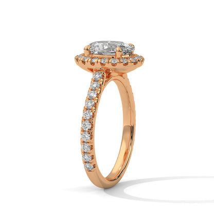 Regal Halo Oval-Cut Diamond Ring