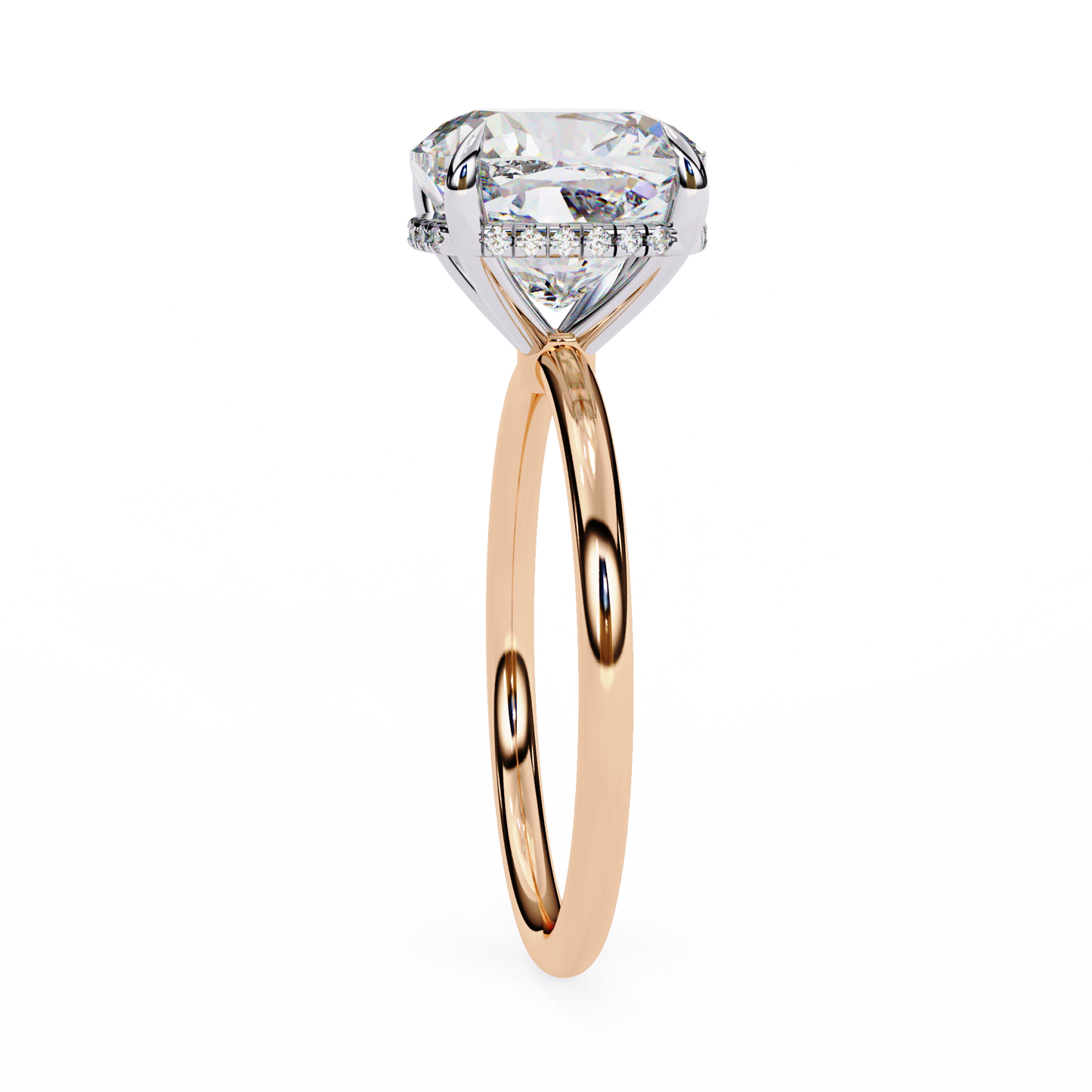 Vittoria Sette Cushion Solitaire Ring