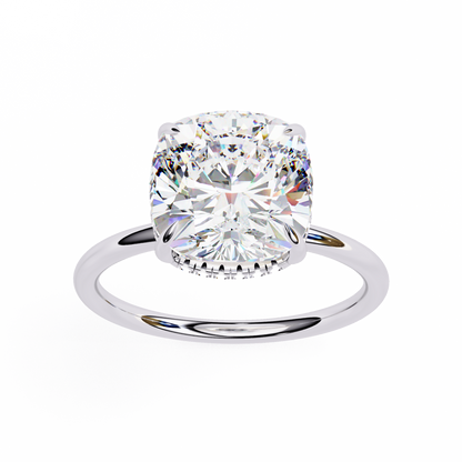 Vittoria Sette Cushion Solitaire Ring