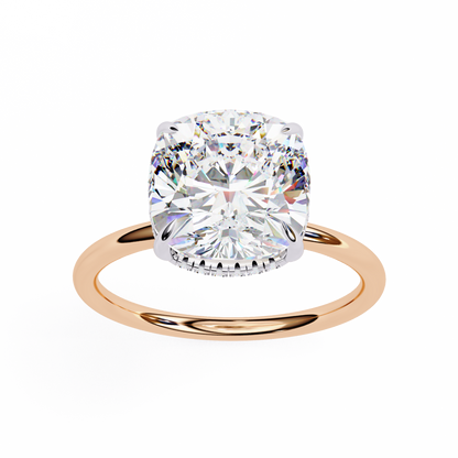 Vittoria Sette Cushion Solitaire Ring