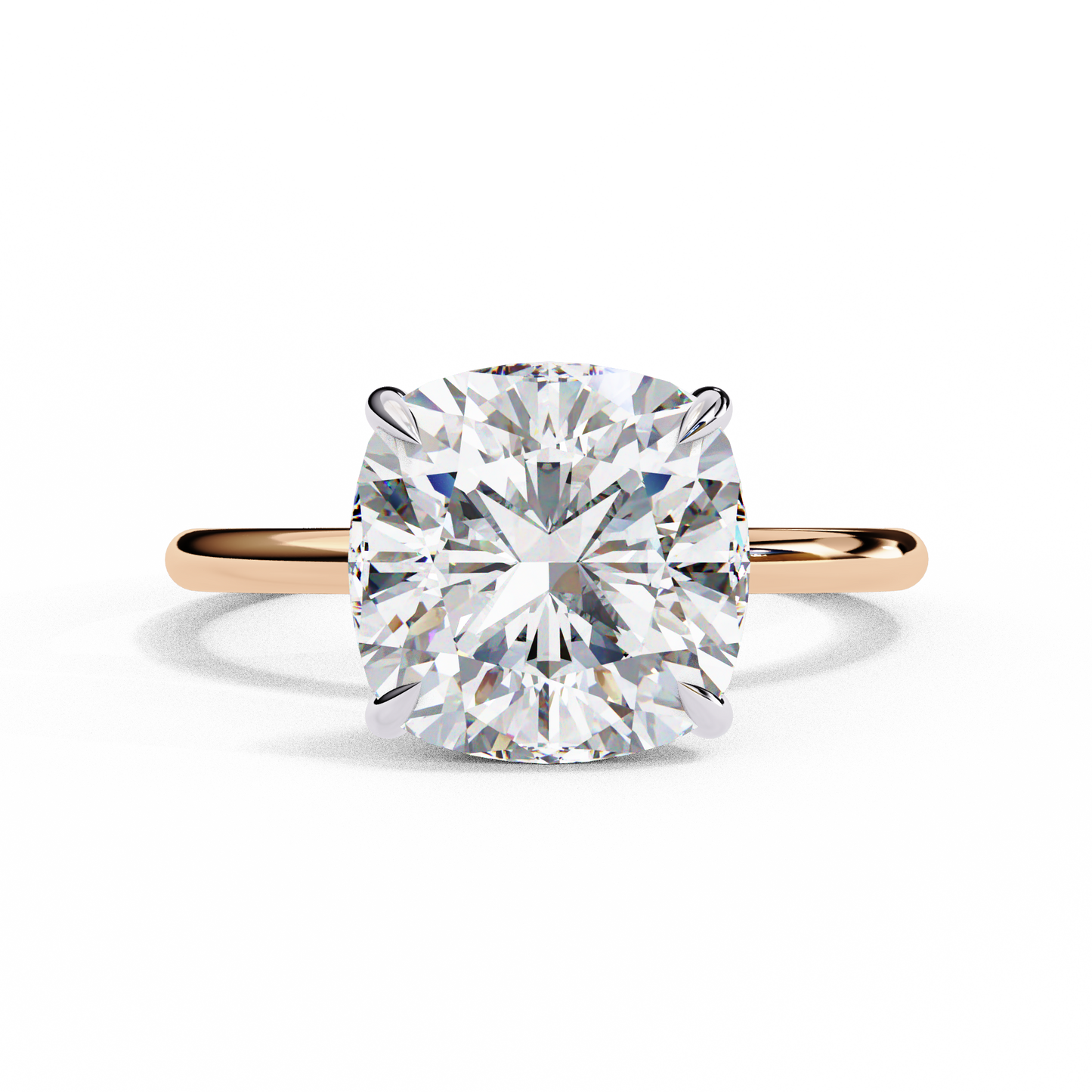 Vittoria Sette Cushion Solitaire Ring