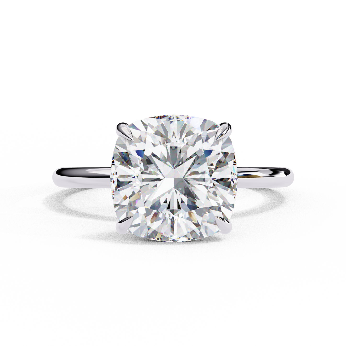 Vittoria Sette Cushion Solitaire Ring