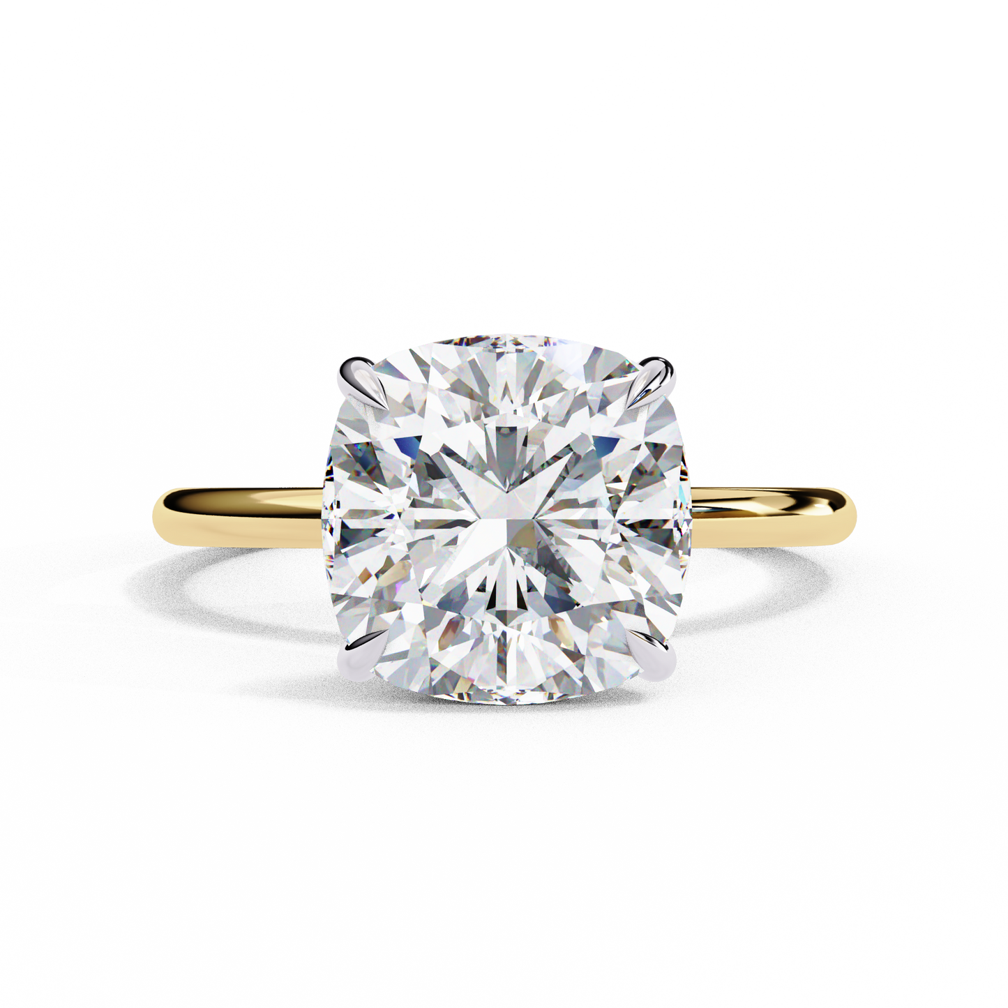 Vittoria Sette Cushion Solitaire Ring