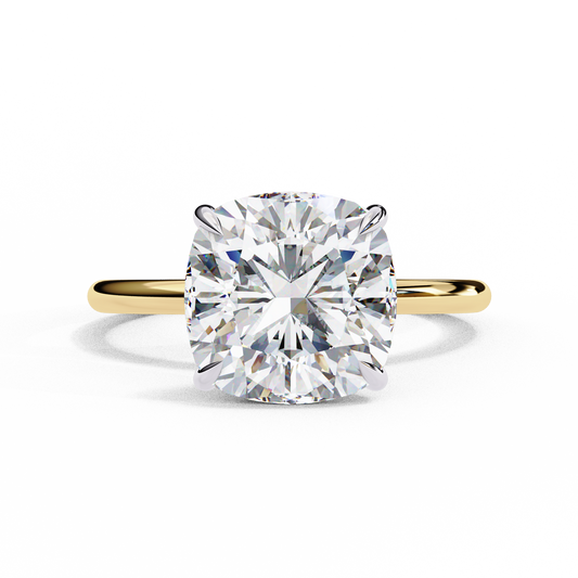 Vittoria Sette Cushion Solitaire Ring
