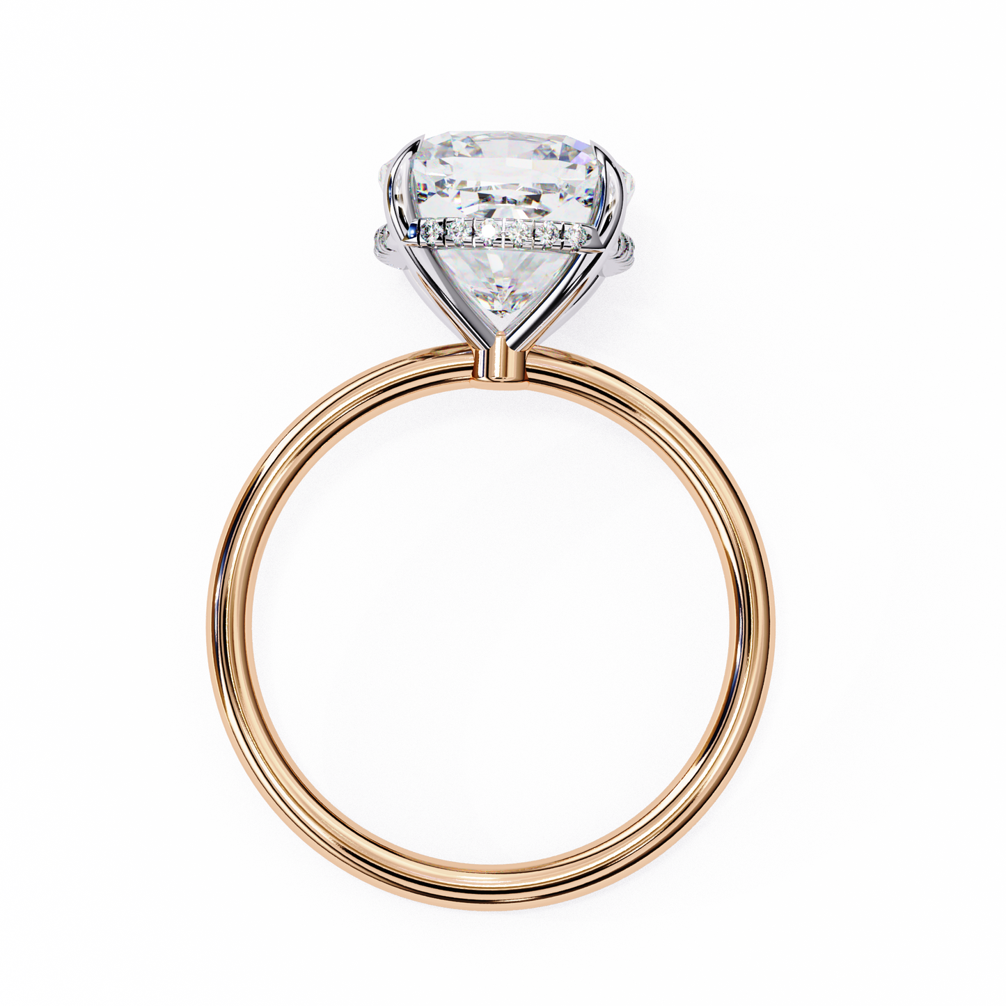 Vittoria Sette Cushion Solitaire Ring
